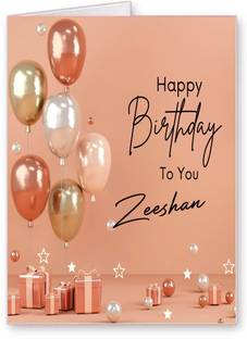 Midas Craft Zeeshan Happy Birthday Greetings Card 36. Greeting Card