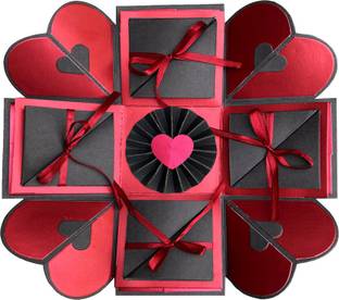 Crafted with passion Explosion Gift Box / Unique Gifts For Anniversary /Birthday /Valentine's day Greeting Card