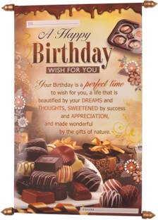 Saugat Traders Birthday Message Scroll Card Greeting Card