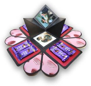 US IDEAL CRAFT Chocolate Explosion Box (8 CHOCOLATE EACH 10 RS & CORK LIGHT)Paper Gift Box Greeting Card