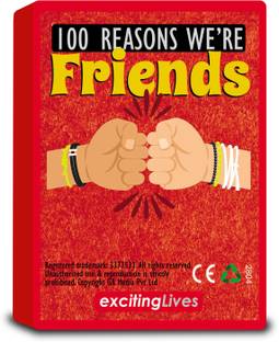Exciting Lives Hundred Reasons We Are Friends Greeting Card