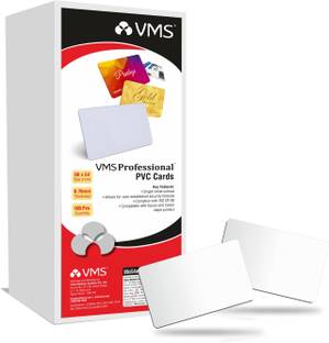 VMS Professional PVC Card with Out Chip (Contact IC / Smart Card) - 100 Cards Business Card