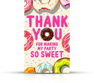 ZYOZI Donut Theme Thank You for Making Party So Sweet Tags for Birthday,Thanksgiving Invitation Card