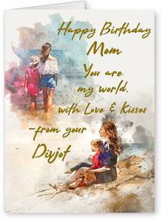 Midas Craft Happy Birthday Mom with Love from Divjot Greetings Card 38. Greeting Card