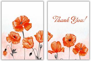 AanyaCentric Folded Thank You 4.1x5.8inches Postcard Blank Inside Both Side Printed Greeting Card