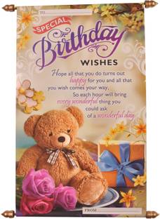 Saugat Traders Birthday Message Scroll Card - Greeting Card