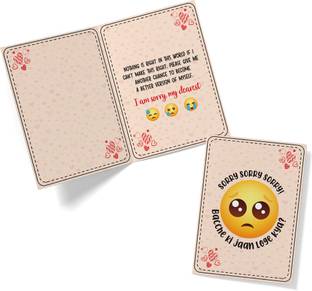 Festiko Festiko® 1 Pc Sorry Card, Apology Card, I Am Sorry Greeting Card Greeting Card