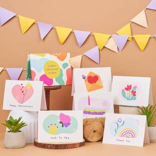 Doodle Set of 12 Notecard contains 6 unique cards with two copies of each Greeting Card