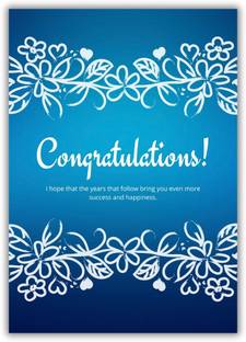 AanyaCentric 5.8x8.3inches Congratulations Congrats Best Wishes Greeting Card