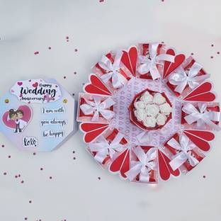 Chandrans Creation Marriage Anniversary Chocolate Explosion Box | Wedding Anniversary Special Greeting Card