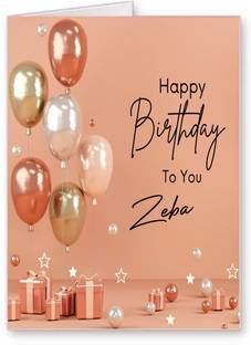 Midas Craft Zeba Happy Birthday Greetings Card 36. Greeting Card