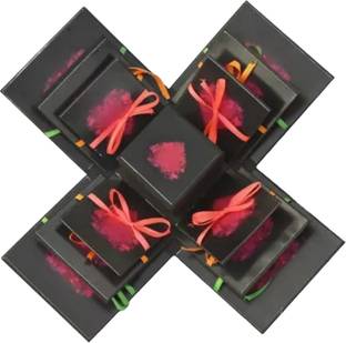ASSURED 3 Layered Explosion Box for Chocolates - Love Heart (with out Chocolates) Greeting Card