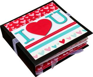Crafted with passion Cute Scrapbook Photo Album for Birthday / Anniversary / Valentine's Day Greeting Card