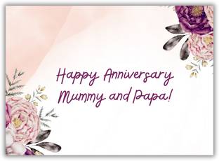 AanyaCentric Happy Anniversary Wishes For Parents Father Mother Greeting Card