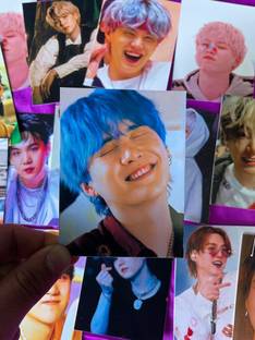 craft maniacs BTS SUGA PACK OF 18 MATT LAMINATED 3 X 4 INCH LOMO CARDS FOR DECORATION Post  Card