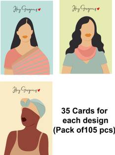 D2C 300Gsm Thick Jewellery, Earrings, Card For Packaging & Display (3.5x2.5 IN) Greeting Card