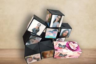 US IDEAL CRAFT POPUP Jumping Gift Box (Without Photo ) Greeting Card, Photo Size 3X3 Inch Greeting Card