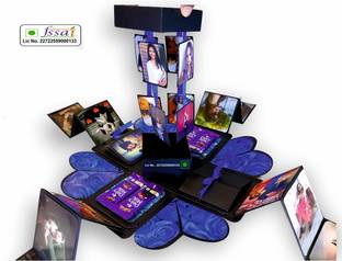 US IDEAL CRAFT Explosion Box Love Gift for Couple(4 Chocolate & 37 photos Space) without photo Greeting Card