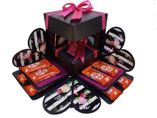 Craft City CHOCOLATE EXPLOSION ,BIRTHDAY GIFT (16 CHOCOLATES EACH 10 Rs) Paper Gift Box Greeting Card