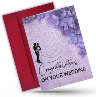 AanyaCentric Wedding Congrats Wishes For Brother Sister Friend Relatives Greeting Card