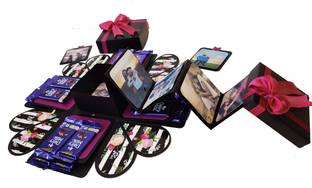 US IDEAL CRAFT CHOCOLATE EXPLOSION ,BIRTHDAY GIFT (16 CHOCOLATES EACH 10 Rs) Paper Gift Box Greeting Card