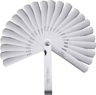 KMECOMM Flexible Stainless Steel Feeler Gauge Set with 26 Blades, Marking Gauge
