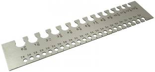 TOOLBUX Stainless Steel Wire Thickness Gauge Marked with MM and SWG Craft Bead Tool Panel Marking Gauge