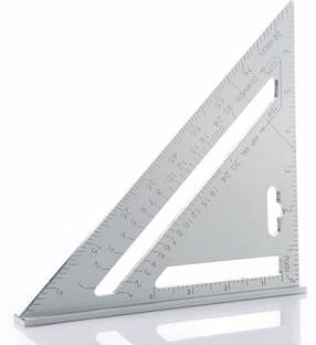 DeoDap Aluminum Alloy Rafter Square 7-Inch Length Tri-Square