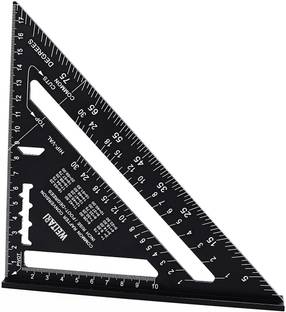FLAMINGO ENTERPRISE 7 inch Rafter Square Triangle Ruler Angle Ruler Aluminum Alloy Double Scale Tri-Square