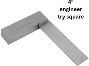 AASTHA TOOLS Steel Machinist Try Square Workshop Machine Tools (Silver, 4" (100 mm)) Tri-Square
