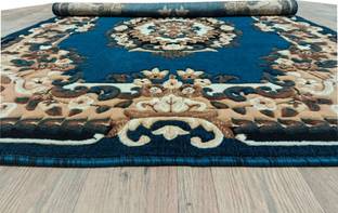 Shag Weaving Light Blue Wool Carpet