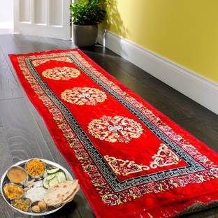 KUBER INDUSTRIES Red Velvet Runner