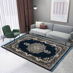 HOMESTIC Dark Blue Velvet Carpet
