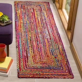 NEWWAYSS Multicolor Jute Carpet