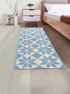 Saral Home Blue Cotton Runner