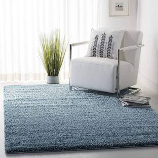 shopgallery Blue Polyester Carpet