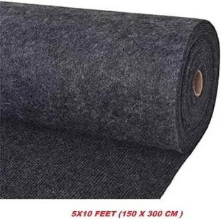 Acarpet Grey, Black Synthetic Carpet