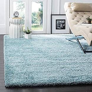 HR CARPET Light Blue Polyester Carpet