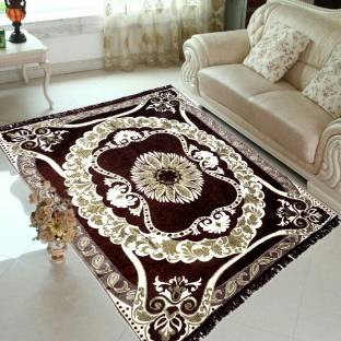 Krishna Creations Brown Cotton Carpet