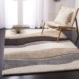AyanCarpets Multicolor Polyester Carpet