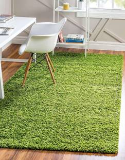 Crugs Green Polyester Carpet
