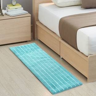 Saral Home Light Blue Polyester Runner
