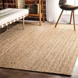 NEWWAYSS Beige Jute Area Rug