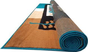 R CARPETS Blue, Grey Acrylic Carpet
