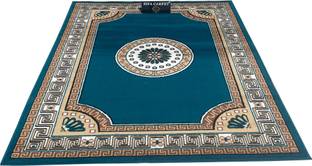 Shag Weaving Blue Silk Carpet