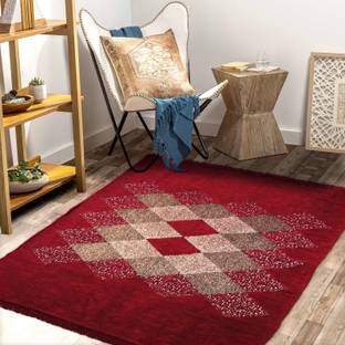 BSB HOME Maroon Chenille Carpet