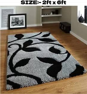 RM Handloom Grey Polyester Carpet