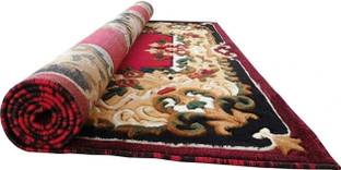 R CARPETS Red Silk, Wool Carpet