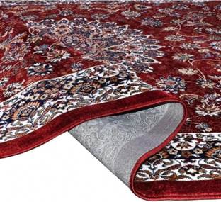 R CARPETS Multicolor Silk Carpet