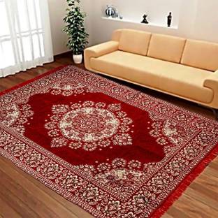 THE FRESH LIVERY Maroon Cotton Carpet